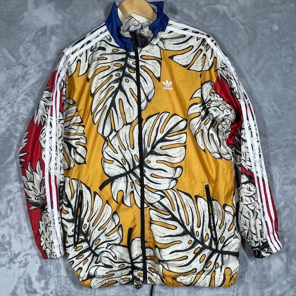 Adidas Originals Farm Rio Tropical Monstera Pineapple Windbreaker Jacket Small